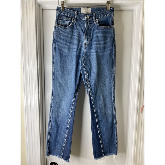 Everlane Raw Hem Cheeky Bootcut Denim Blue  Jeans Medium Wash Size 25 - Picture 1 of 5